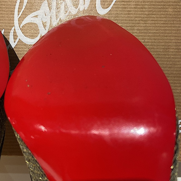 Christian Louboutin 1 EN8 100 Glitter York Gold/Black - Picture 9 of 12